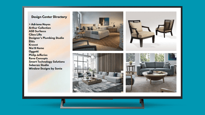 SmartTV displaying Directory SmartTV displaying Directory